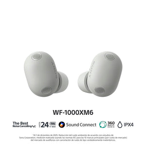 Audífonos inalámbricos con noise cancelling WF-1000XM6