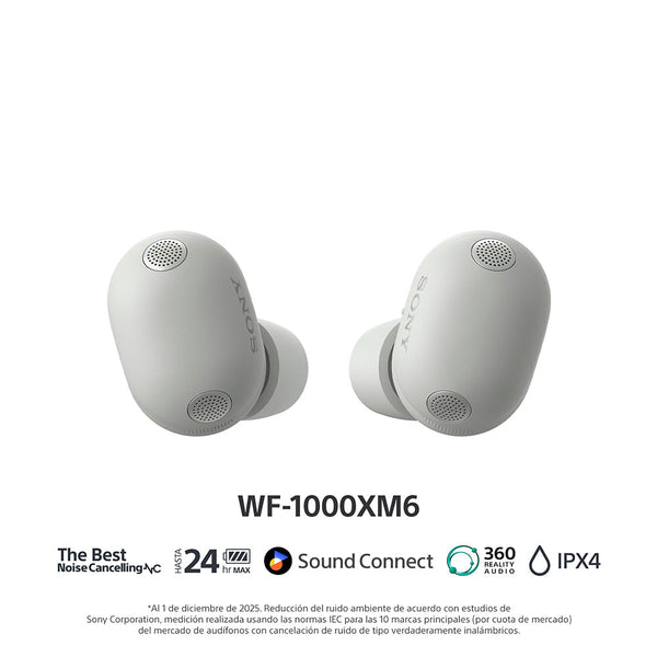 Audífonos inalámbricos con noise cancelling WF-1000XM6
