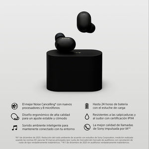 Audífonos inalámbricos con noise cancelling WF-1000XM6
