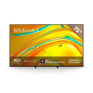 BRAVIA 5  Procesador XR  Mini LED  4K Ultra HD  Alto rango dinámico (HDR)  Smart TV (Google TV)  K-75XR50 LA8