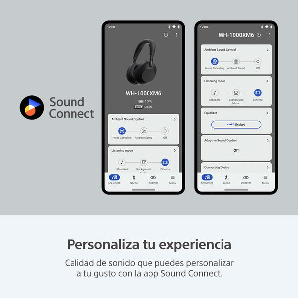 1000X Series  Audífonos inalámbricos con noise cancelling WH-1000XM6